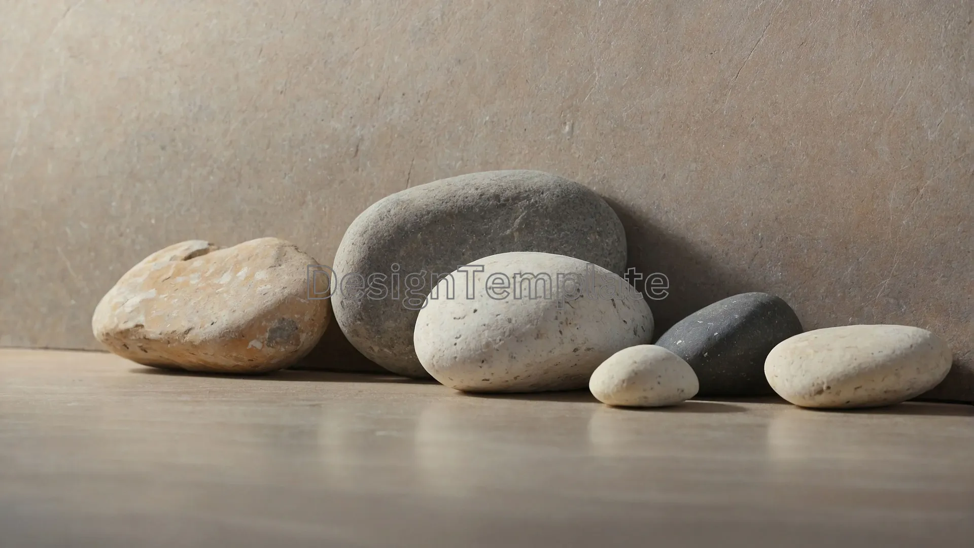 Neutral Toned Stone Display Background Texture